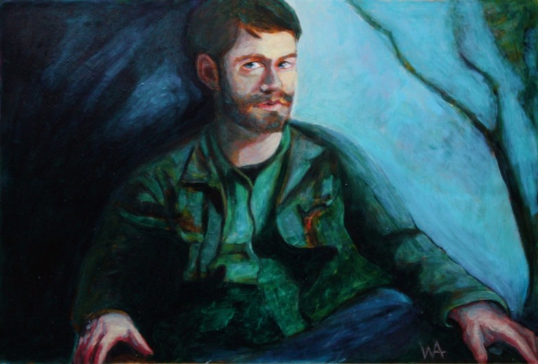 oil on paper 38" x 25"