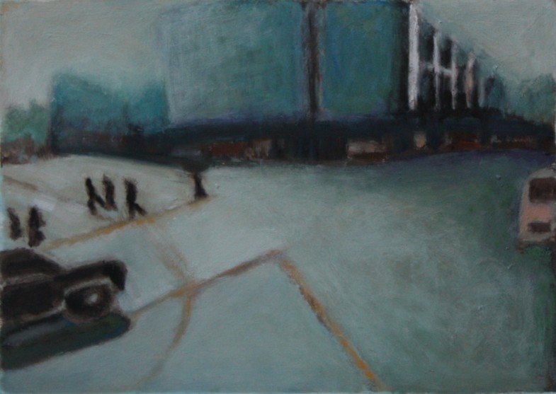 oil on paper 17" x 10"