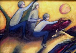 oil on paper 28" x 20"