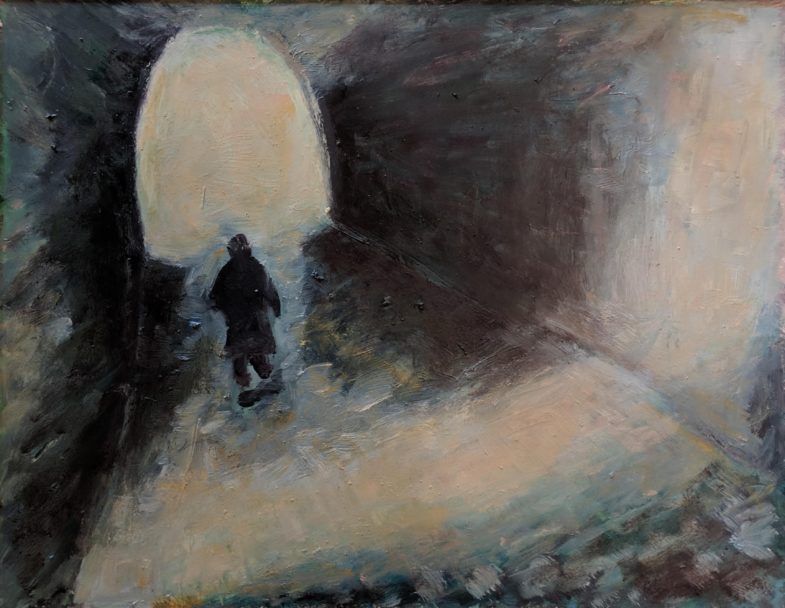 oil on paper 18" x 14"