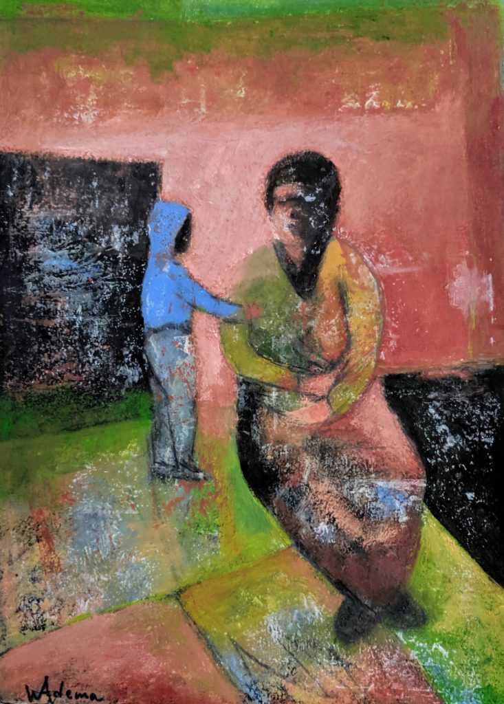 oil on paper, 18" x 14"