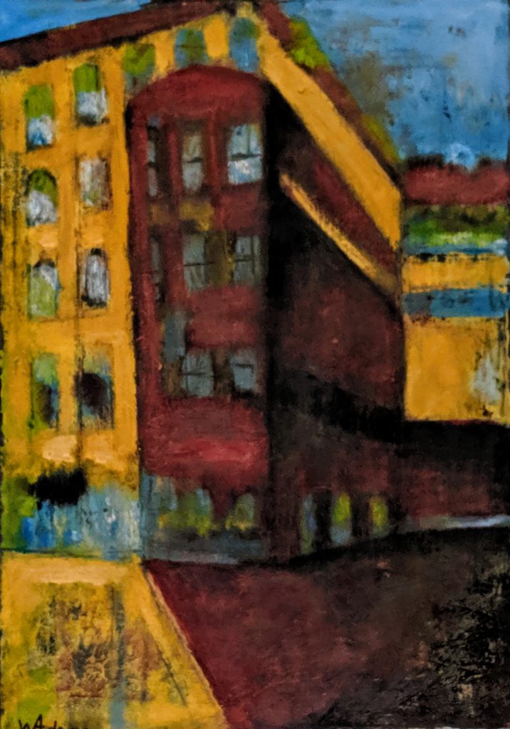 oil on paper, 18" x 14"