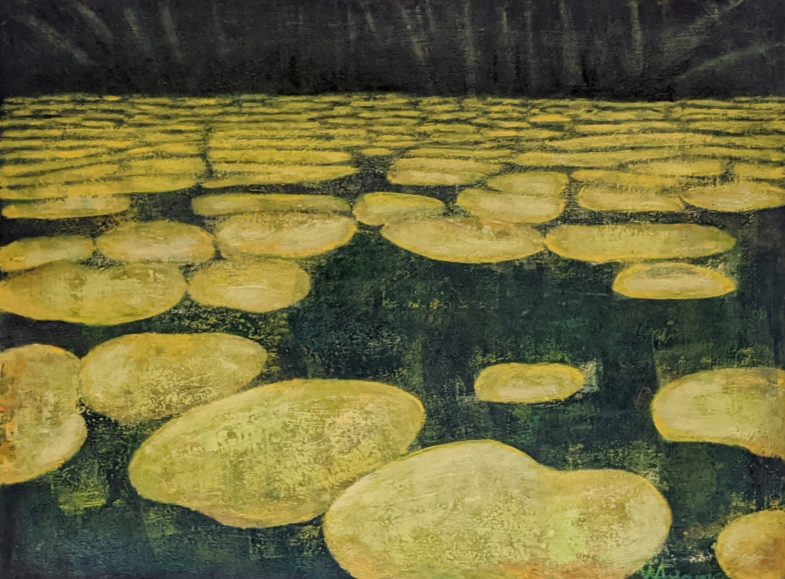 oil on paper bonded to a panel 27" x 20"