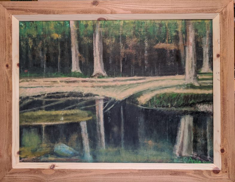 oil on paper bonded to a panel 27" x 20"