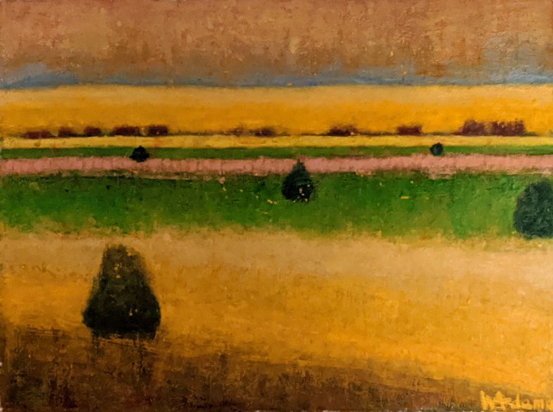 oil on paper bonded to board 27" x 20"