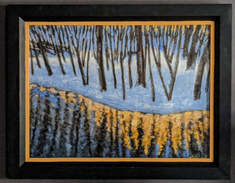 oil on paper bonded to a panel 27" x 20"