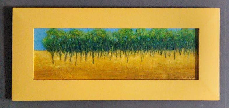 oil on paper 28" x 9" bonded to a panel