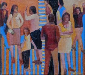 oil on paper 27" x 20" bonded to a panel