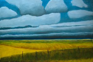 Montana skyline -45" x 36" oil on canvas 🔴